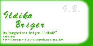 ildiko briger business card